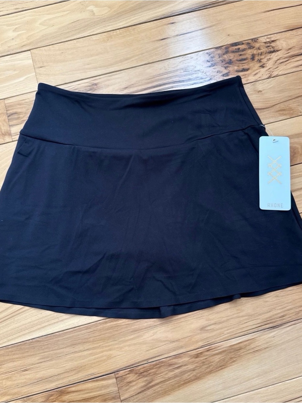 RHONE Black Athletic Skort with Smooth Waistband